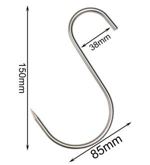 Haczyk asymetryczny Ø 5mm / 15cm - (1 sztuka)